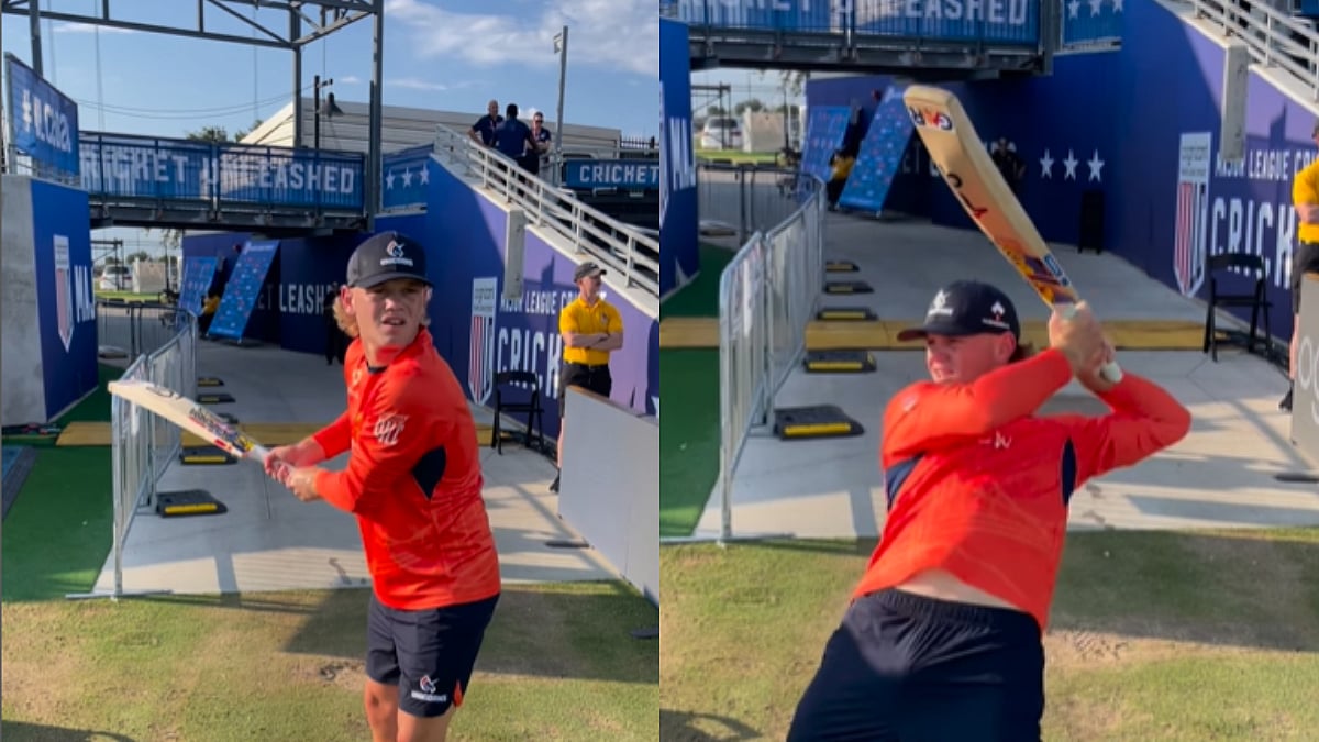 VIDEO: Jake Fraser-McGurk Perfectly Mimics Steve Smith's Batting During Washington Freedom Practice Session Ahead Of MLC 2024 Qualifier